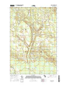 Seney NW Michigan Current topographic map, 1:24000 scale, 7.5 X 7.5 Minute, Year 2017