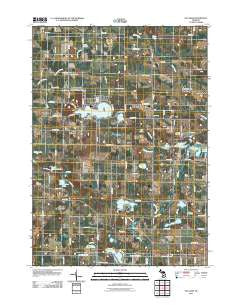 Six Lakes Michigan Historical topographic map, 1:24000 scale, 7.5 X 7.5 Minute, Year 2011