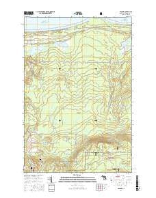 Skandia Michigan Current topographic map, 1:24000 scale, 7.5 X 7.5 Minute, Year 2017