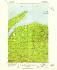 Skanee Michigan Historical topographic map, 1:62500 scale, 15 X 15 Minute, Year 1954