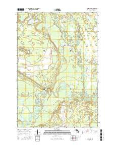 Smith Lake Michigan Current topographic map, 1:24000 scale, 7.5 X 7.5 Minute, Year 2017
