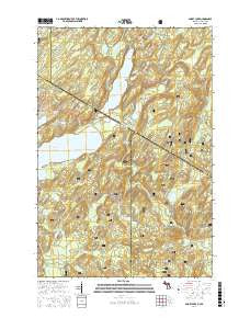 Smoky Lake Michigan Current topographic map, 1:24000 scale, 7.5 X 7.5 Minute, Year 2017