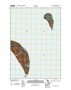 South Fox Island Michigan Historical topographic map, 1:24000 scale, 7.5 X 7.5 Minute, Year 2012