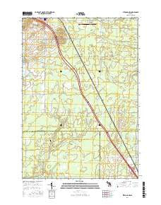 Sterling NW Michigan Current topographic map, 1:24000 scale, 7.5 X 7.5 Minute, Year 2017