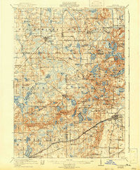 Stockbridge Michigan Historical topographic map, 1:62500 scale, 15 X 15 Minute, Year 1922