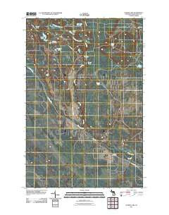 Sunken Lake Michigan Historical topographic map, 1:24000 scale, 7.5 X 7.5 Minute, Year 2011