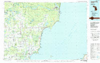 Tawas City Michigan Historical topographic map, 1:100000 scale, 30 X 60 Minute, Year 1984