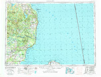Tawas City Michigan Historical topographic map, 1:250000 scale, 1 X 2 Degree, Year 1954