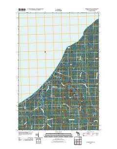 Tenmile Point Michigan Historical topographic map, 1:24000 scale, 7.5 X 7.5 Minute, Year 2011