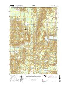 Thumb Lake Michigan Current topographic map, 1:24000 scale, 7.5 X 7.5 Minute, Year 2017