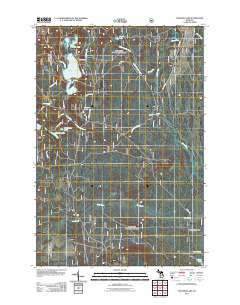 Thunder Lake Michigan Historical topographic map, 1:24000 scale, 7.5 X 7.5 Minute, Year 2011