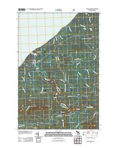 Tiebel Creek Michigan Historical topographic map, 1:24000 scale, 7.5 X 7.5 Minute, Year 2011