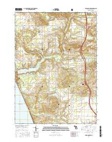 Town Corners Michigan Current topographic map, 1:24000 scale, 7.5 X 7.5 Minute, Year 2017