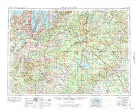 Traverse City Michigan Historical topographic map, 1:250000 scale, 1 X 2 Degree, Year 1954