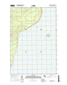 Traverse Island Michigan Current topographic map, 1:24000 scale, 7.5 X 7.5 Minute, Year 2017