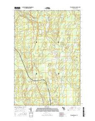 Triangle Ranch Michigan Current topographic map, 1:24000 scale, 7.5 X 7.5 Minute, Year 2016