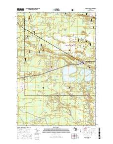 Trout Lake Michigan Current topographic map, 1:24000 scale, 7.5 X 7.5 Minute, Year 2017