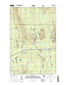 Tula Michigan Current topographic map, 1:24000 scale, 7.5 X 7.5 Minute, Year 2017