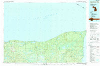 Two Hearted River Michigan Historical topographic map, 1:100000 scale, 30 X 60 Minute, Year 1985