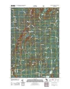 Underwood Hill Michigan Historical topographic map, 1:24000 scale, 7.5 X 7.5 Minute, Year 2011