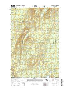Underwood Hill Michigan Historical topographic map, 1:24000 scale, 7.5 X 7.5 Minute, Year 2014