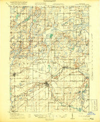 Union City Michigan Historical topographic map, 1:62500 scale, 15 X 15 Minute, Year 1918