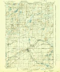Union City Michigan Historical topographic map, 1:62500 scale, 15 X 15 Minute, Year 1918