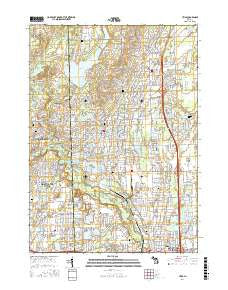 Utica Michigan Current topographic map, 1:24000 scale, 7.5 X 7.5 Minute, Year 2017