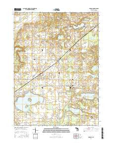 Vandalia Michigan Current topographic map, 1:24000 scale, 7.5 X 7.5 Minute, Year 2016