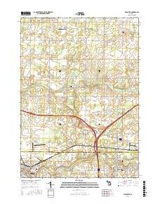 Wacousta Michigan Current topographic map, 1:24000 scale, 7.5 X 7.5 Minute, Year 2017
