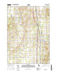 Wayland Michigan Current topographic map, 1:24000 scale, 7.5 X 7.5 Minute, Year 2016