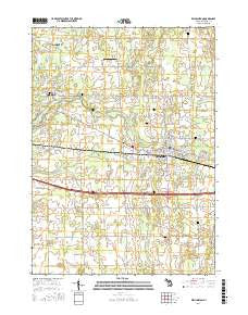 Williamston Michigan Current topographic map, 1:24000 scale, 7.5 X 7.5 Minute, Year 2017