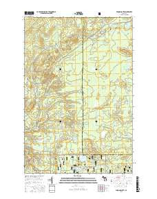 Winona South Michigan Current topographic map, 1:24000 scale, 7.5 X 7.5 Minute, Year 2016