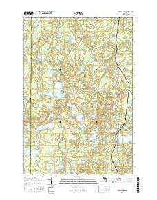 Witch Lake Michigan Current topographic map, 1:24000 scale, 7.5 X 7.5 Minute, Year 2017