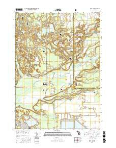 Wolf Lake Michigan Current topographic map, 1:24000 scale, 7.5 X 7.5 Minute, Year 2017