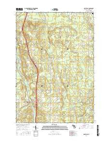 Wolverine Michigan Current topographic map, 1:24000 scale, 7.5 X 7.5 Minute, Year 2017