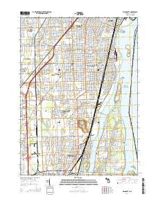 Wyandotte Michigan Historical topographic map, 1:24000 scale, 7.5 X 7.5 Minute, Year 2014