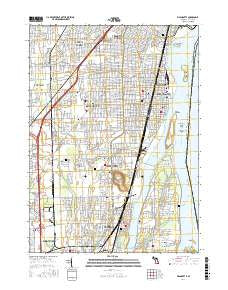 Wyandotte Michigan Current topographic map, 1:24000 scale, 7.5 X 7.5 Minute, Year 2017