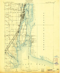 Wyandotte Michigan Historical topographic map, 1:62500 scale, 15 X 15 Minute, Year 1906