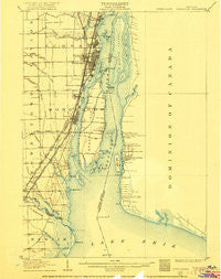 Wyandotte Michigan Historical topographic map, 1:62500 scale, 15 X 15 Minute, Year 1906