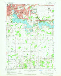 Ypsilanti East Michigan Historical topographic map, 1:24000 scale, 7.5 X 7.5 Minute, Year 1967