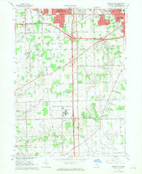 Ypsilanti West Michigan Historical topographic map, 1:24000 scale, 7.5 X 7.5 Minute, Year 1967