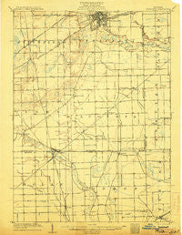 Ypsilanti Michigan Historical topographic map, 1:62500 scale, 15 X 15 Minute, Year 1906