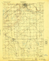 Ypsilanti Michigan Historical topographic map, 1:62500 scale, 15 X 15 Minute, Year 1906