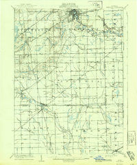 Ypsilanti Michigan Historical topographic map, 1:62500 scale, 15 X 15 Minute, Year 1906