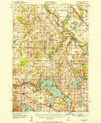 Annandale Minnesota Historical topographic map, 1:62500 scale, 15 X 15 Minute, Year 1951