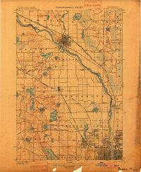 Anoka Minnesota Historical topographic map, 1:62500 scale, 15 X 15 Minute, Year 1902