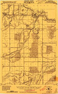 Baudette Minnesota Historical topographic map, 1:62500 scale, 15 X 15 Minute, Year 1921