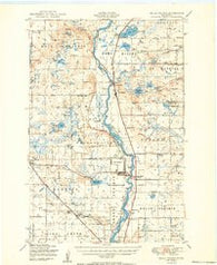 Belle Prairie Minnesota Historical topographic map, 1:62500 scale, 15 X 15 Minute, Year 1950