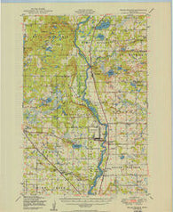 Belle Prairie Minnesota Historical topographic map, 1:62500 scale, 15 X 15 Minute, Year 1950